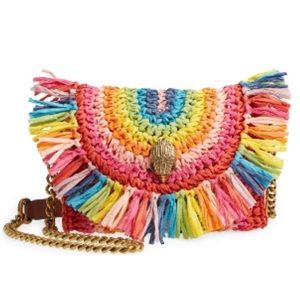 Mini Kensington Rainbow Raffia Crossbody